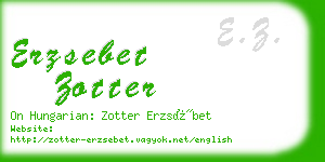 erzsebet zotter business card